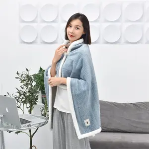 Chăn Flannel Ấm Áp Mùa Đông Chăn Mặc Được Chăn Cashmere Dày Đa Chức Năng