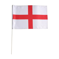 Drapeau national personnalisé à agiter à la main, en polyester, multi-tailles, mini drapeau national imprimé, petit drapeau à tenir à la main