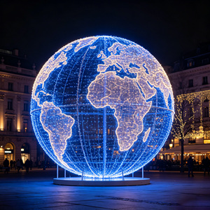 Arche <span class=keywords><strong>de</strong></span> Noël géante personnalisée à LED, imperméable, <span class=keywords><strong>installation</strong></span> d'éclairage commercial pour les fêtes - Product Image 3