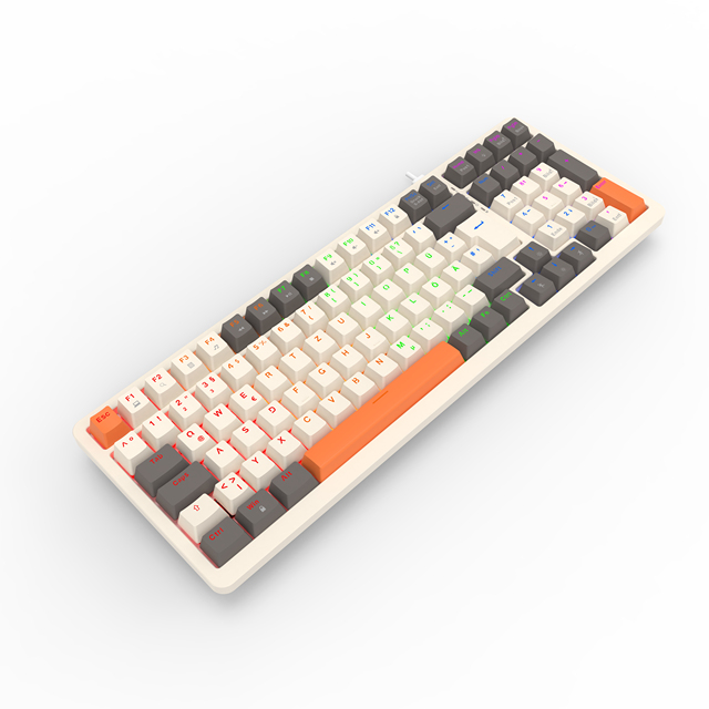 RTS German Wired Gaming Mechanical Keyboard with LED Backlight New Product for Gamers Available on for PC Windows