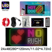 Panneau matriciel pour voiture Écran dur 5V USB RGB Panneau matriciel flexible 28*12cm Panneau matriciel pour extérieur
