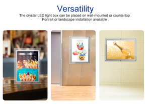 Slim Acrylic LED Crystal <strong>Menu</strong> <strong>Board</strong> Premium Advertising <strong>Light</strong> <strong>Box</strong> - Product Image 3