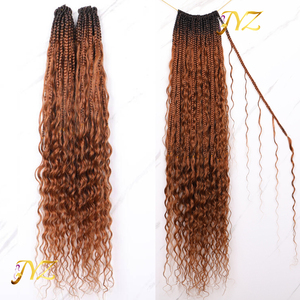 Trecce Boho Box Braids da 30 Pollici con Capelli Sintetici e Naturali, Colori Nero/Marrone/Biondo - Product Image 3
