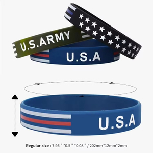 Silikon Armbänder Beliebte benutzer definierte Armband Geschenke Flach bedruckte Silikon Armband Silikon Armband - Product Image 2