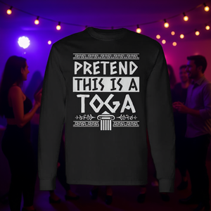 Camiseta de Manga Larga con Estampado Digital de Estilo Clásico para Disfraz de Fiesta, Simulando una Toga - Product Image 3