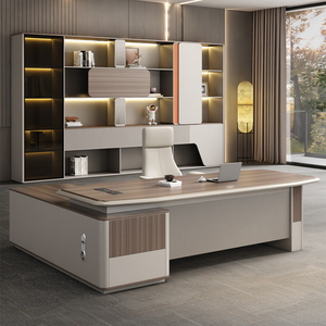 Conjunto de Escritorio y Silla de Oficina Ejecutiva Moderna, Diseño Modular de Madera, Muebles de Oficina Esenciales - Product Image 4