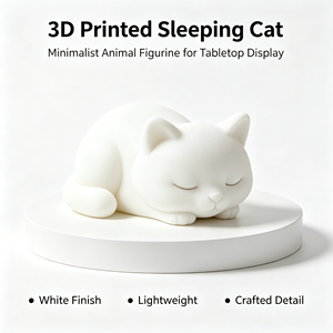 Muñeco de Gato Durmiendo Impreso en 3D, Diseño de Arte Moderno, Decoración para el Hogar, Sala de Estar - Product Image 3