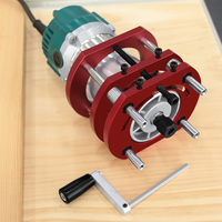 Base elevadora para router con placa de inserción para mesa de router, para motores de 65mm de diámetro, herramientas de bricolaje para bancos de trabajo de router de madera y carpintería