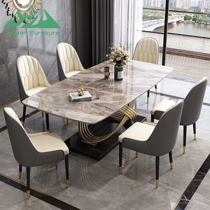 Juego de <span class=keywords><strong>Mesa</strong></span> de <span class=keywords><strong>Comedor</strong></span> de Piedra Sinterizada de Lujo Italiano Nuevo de Wayon, <span class=keywords><strong>Mesa</strong></span> Rectangular Moderna para Espacios Pequeños - Product Image 3