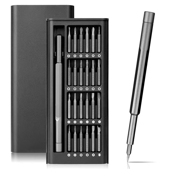 24 1 Magnetic Precision Screwdriver Bits Set ABS Box Multi Laptop PC Cell Phone Pocket Repair Tool Kit Aluminium Handle OEM