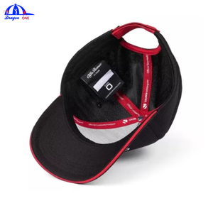 Cappellino da Baseball Personalizzato di Alta Qualità Stile Team F1 Nero con <span class=keywords><strong>Logo</strong></span> Ricamato, Strutturato a 6 Pannelli, Regolabile - Product Image 3