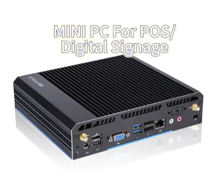 Fanless Core I5 1145G7 DDR4 16G PC Computer Win11 Linux Dual Display 1*HD-MI 1*VGA 1*RJ45 Industrial Mini PC