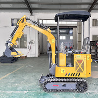 Mini-excavatrice compacte de 1 tonne, flexible et petite, pour la construction