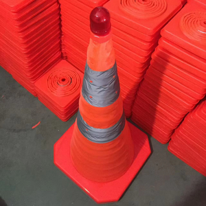Cônes de signalisation réfléchissants pliables avec lumière LED, prix avantageux, imperméables - Product Image 1