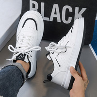 Chaussures de skate pour hommes MF02, nouvelles chaussures décontractées en cuir tendance et polyvalentes pour l'automne, chaussures de marche pour hommes antidérapantes et augmentant la taille
