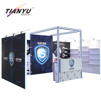Stand d'exposition modulaire raffiné TIANYU, cadre en aluminium haute précision avec quincaillerie industrielle durable