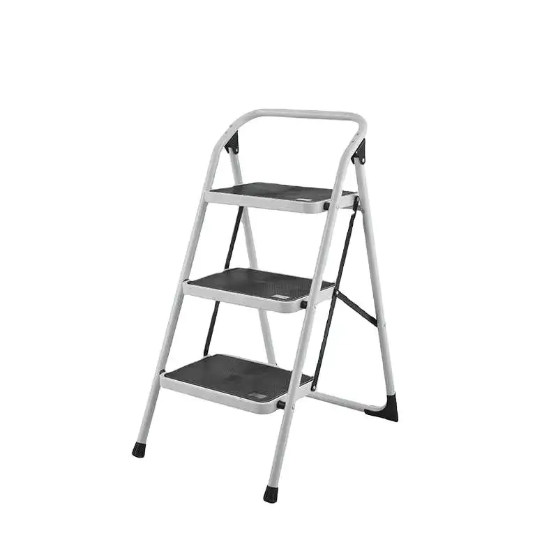 High-tech Enterprise Classic Steel Ladder Foldable 3 Steps Customized Industrial Steel Ladder Design