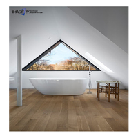 Fenêtre fixe en alliage d'aluminium de forme spéciale, coupe-vent, translucide, isolante thermiquement et isolante