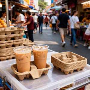 Portavasos Desechable Estándar de EE. UU. con 1/2/4/6 Ranuras, Bandeja de Papel, Porta Bebidas Sostenible para Cadenas de Comida Rápida - Product Image 4