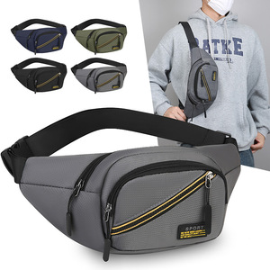 Men's Chest Bag Oxford Cloth Durable Waist Pack Gray Black Green Blue Solid Color Everyday Outfits Summer 2026 - Product Image 1