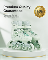 Patins à roulettes pour enfants OEM, réglables, avec roues lumineuses, rose, pour filles