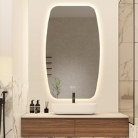 Espejo Moderno Inteligente con Retroiluminación Irregular, Antivaho, Estilo Ins, para Baño