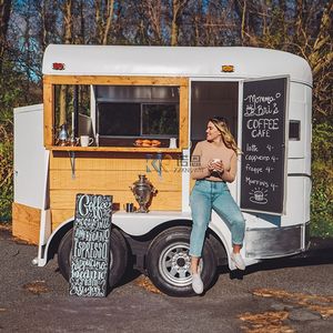 2025 Food Truck Coffee Fast Horse Box Food Trailer Mobile Ice Cream Truck Street Van Taco <b>Cart</b> for Sale - Product Image 4