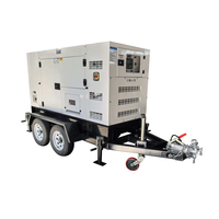 Generador Diésel de 25 kVA, 30 kVA, 40 kVA, 50 kVA, 60 kVA, 100 kVA, 150 kVA, 200 kVA, 250 kVA con Remolque, Generador Móvil Silencioso