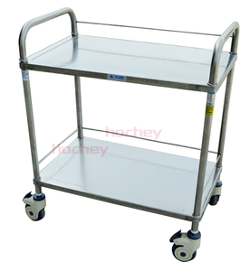 Ginee harga pabrik Medis 304 baja tahan karat karat troli instrumen medis lapisan ganda furnitur rumah sakit - Product Image 3