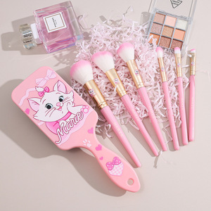 Ensemble de pinceaux de maquillage rose Marie Cat AristoCats, 6 pièces, poils doux, Kit de pinceaux cosmétiques pour filles, outils de maquillage - Product Image 4