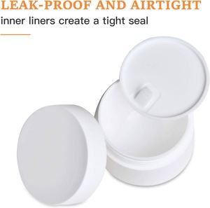 Pots cosmétiques en plastique PET de 4 oz et 5 oz pour soins capillaires et beurres corporels, avec couvercle à vis blanc, capacités de 50 ml à 250 ml, emballés en cartons - Product Image 3