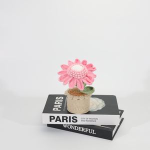Girasol de Ganchillo Hecho a Mano en Maceta, Planta en Maceta, para Decoración de Escritorio, Hogar u Oficina, Lindo Regalo de Flor Artificial - Product Image 3