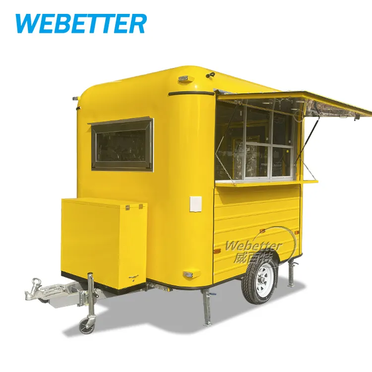 WEBETTER Hot Dog-Concession-Ladenauflieger Wohnmobil Speisewagen Burger-Van Catering-Ladenauflieger Lebensmittel-Lkw zu verkaufen in den USA