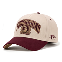 Casquette de camionneur vintage bicolore avec logo brodé 3D, casquette de camionneur en coton à profil haut, logo personnalisé, casquette rétro pour homme, casquette à fermeture snapback