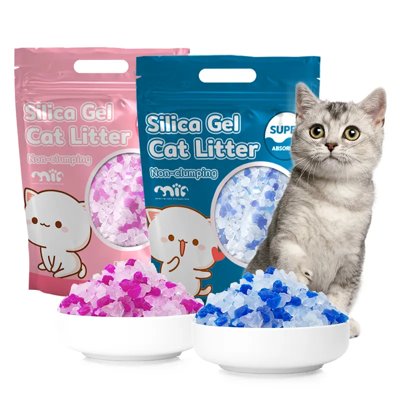 Hot Sale ECO Cat Litter Sand Wholesale OEM Deodorization Easy Clean Silica Gel Cat Litter