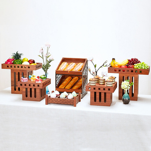 派对婚礼装饰甜点蛋糕架木桌高茶层面包展示架 - Product Image 4
