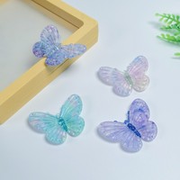 Breloques Papillons Dégradés en Résine à Dos Plat pour Artisanat DIY, Cabochons, Pinces à Cheveux, Fabrication de Bijoux, Décoration de Coques de Téléphone