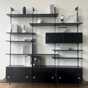 Espositore in ferro multistrato con libreria a parete completa creativa italiana semplice moderna per studio soggiorno camera da letto - Product Image 3