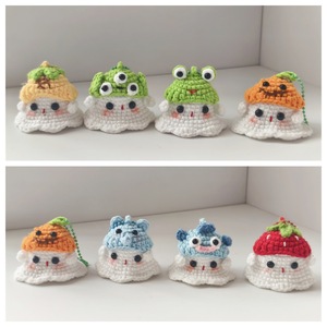 Llavero <span class=keywords><strong>de</strong></span> Peluche <span class=keywords><strong>con</strong></span> Luz Fantasma Luckykoo, Lindo Colgante Tejido a Mano para Bolsa o Coche, Regalo para Parejas y Mejores <span class=keywords><strong>Amigos</strong></span> - Product Image 2