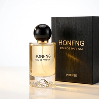 Flacon de parfum rond à sertir personnalisé OEM, 30 ml, 50 ml, 100 ml, flacon de parfum en verre vide avec boîte d'emballage