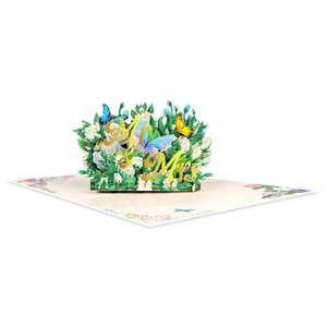 Pop up <strong>Anniversary</strong> <strong>Cards</strong> in Envelope, 3D Green Leaves, Bridge with Couple Wedding <strong>Cards</strong> for Wife, <strong>Husband</strong>, Her, Him, Girlfriend - Product Image 2