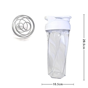 Botella mezcladora de plástico de 600 ml con tapa libre de BPA para uso deportivo en el gimnasio y camping. - Product Image 6