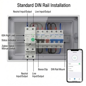 Interruptor de Circuito Inteligente SLS Zigbee para Riel DIN, 10-63A, con Monitoreo de Energía, 1P 2P 90-240V, Interruptor Remoto para Hogar Inteligente, Compatible con Alexa y <span class=keywords><strong>Google</strong></span> - Product Image 6