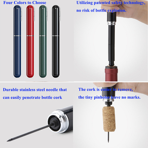 Ouvre-bouteille à pompe à <span class=keywords><strong>air</strong></span> en plastique design stylo, ensemble <span class=keywords><strong>d</strong></span>'ouvre-bouteille à pression <span class=keywords><strong>d</strong></span>'<span class=keywords><strong>air</strong></span> facile à utiliser, <span class=keywords><strong>extracteur</strong></span> de bouchon de <span class=keywords><strong>vin</strong></span> avec aiguille à gaz - Product Image 4