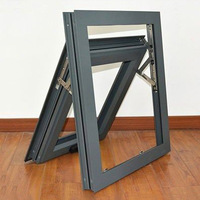 Ventanas Abatibles de Aluminio Huakangda con Rotura de Puente Térmico, Puertas para Balcones, Aislamiento Térmico, Diseño Minimalista