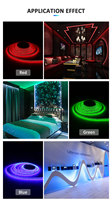 Bande lumineuse LED de contrôle RVB 5050 ruban d'éclairage connectivité USB 12 LED par mètre pour l'application de paysage de décoration de salon