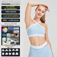 Soutien-gorge de sport personnalisé pour femme à dos croisé, séchage rapide, pour yoga, fitness, entraînement, vêtements de sport, tenue de gym