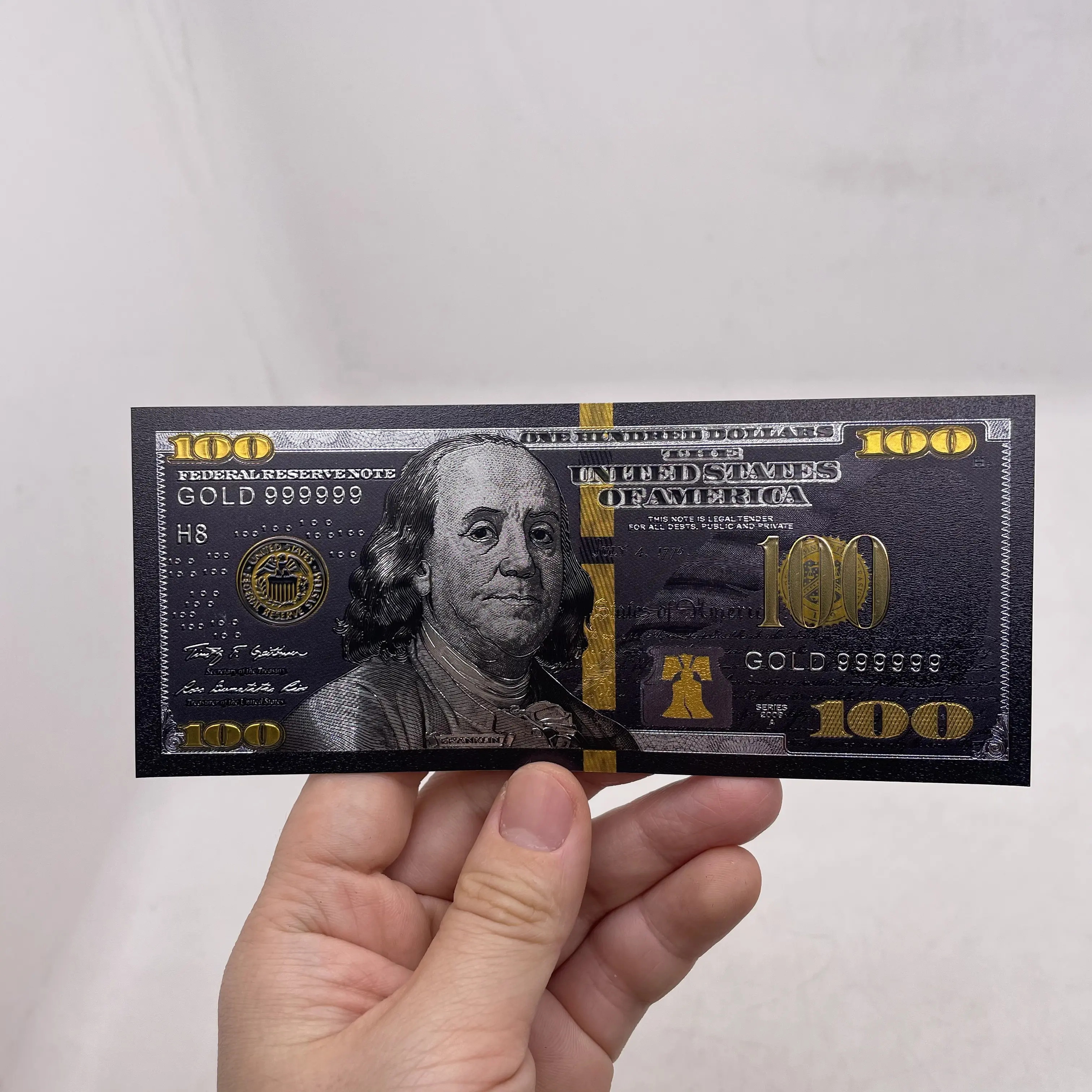 Black and gold USD 100 Gold Banknote Black American 100 dollars banknote Collection Money USD 24K foil banknote for Gifts