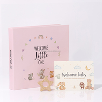 Impression personnalisée coloré mignon couverture rigide caché reliure bobine ma première année bébé livre Journal pour nouveau-né bébé nouvelle maman Parents