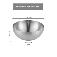 Grand saladier en acier inoxydable monocouche, style coréen, jetable pour les fêtes, multi-cuisson, soupe instantanée aux escargots, riz, barbecue coréen